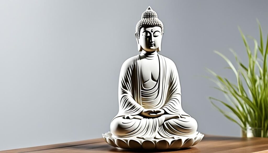 minimalist buddhist statue