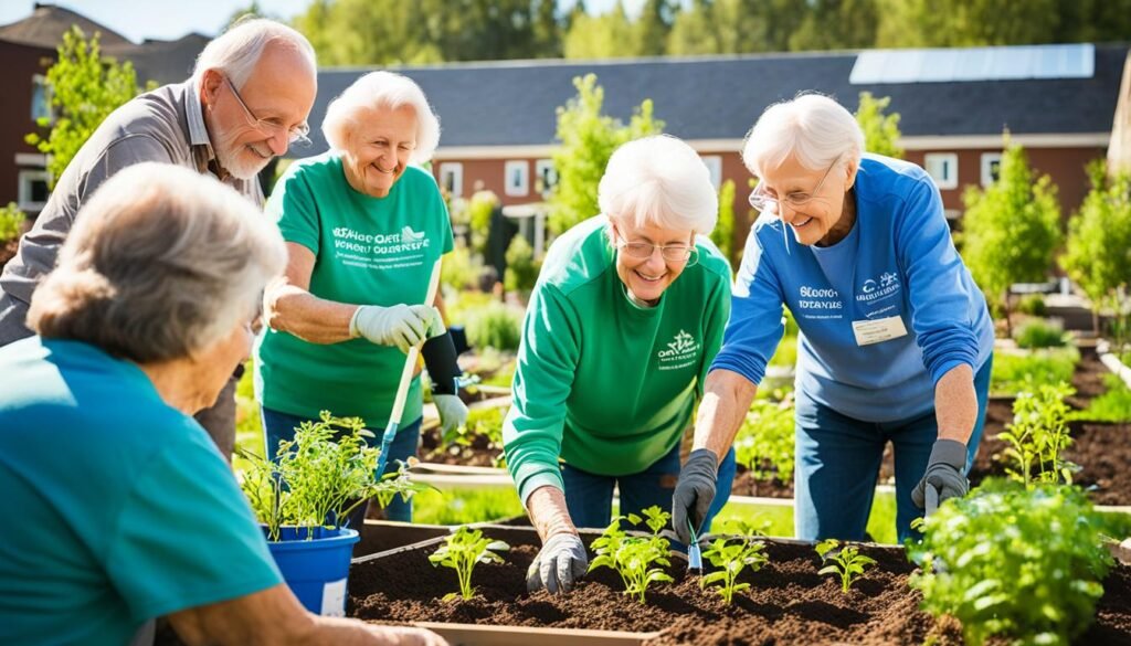 seniors volunteering