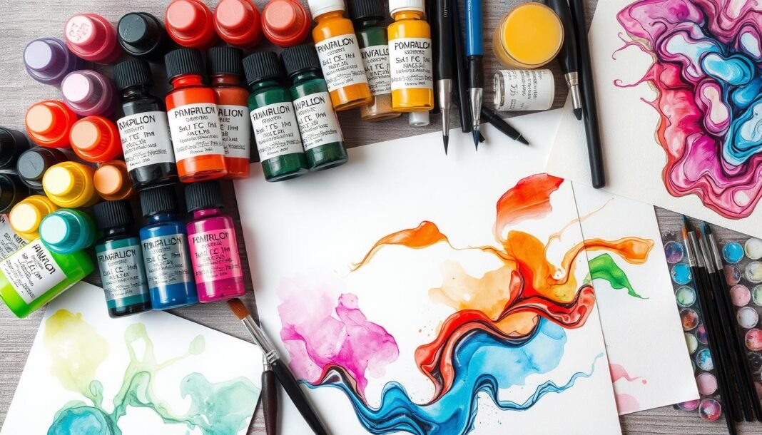 what supplies are needed to do alcohol ink art